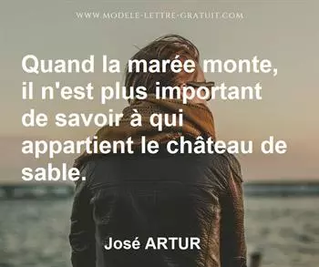 Citation de José ARTUR