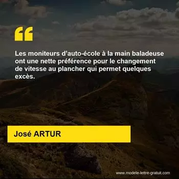 Citation José ARTUR
