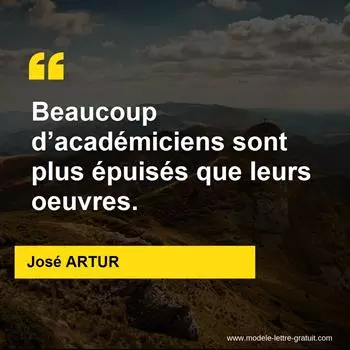 Citation José ARTUR