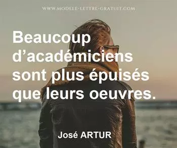 Citation de José ARTUR
