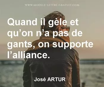 Citation de José ARTUR