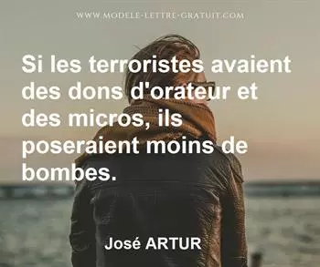 Citation de José ARTUR