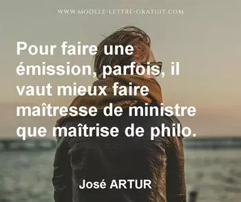 Citation de José ARTUR