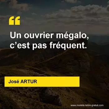Citation José ARTUR