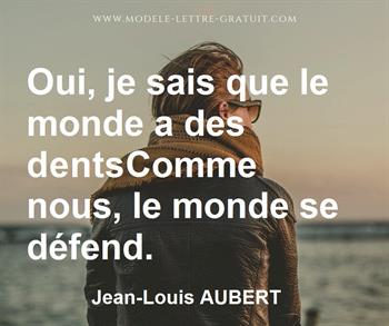 Citation de Jean-Louis AUBERT