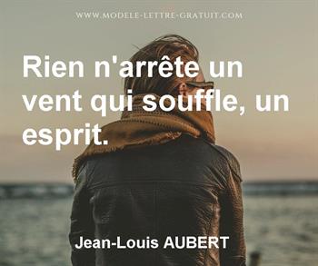 Citation de Jean-Louis AUBERT