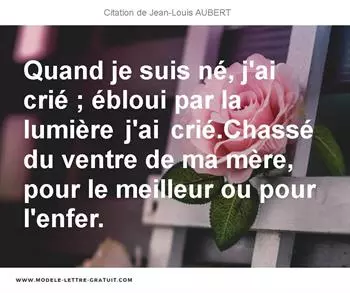 Citations Jean-Louis AUBERT