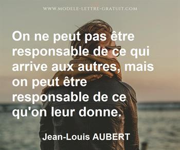 Citation de Jean-Louis AUBERT