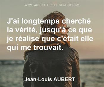 Citation de Jean-Louis AUBERT