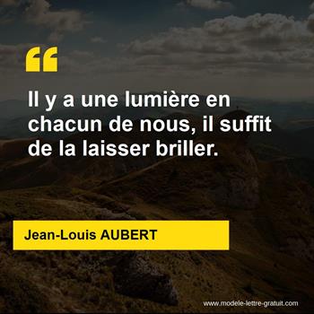 Citation Jean-Louis AUBERT