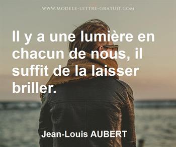 Citation de Jean-Louis AUBERT