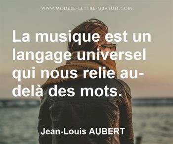 Citation de Jean-Louis AUBERT
