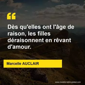 Citation Marcelle AUCLAIR