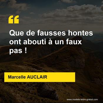 Citation de Marcelle AUCLAIR