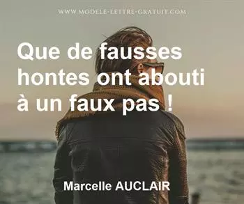 Citation de Marcelle AUCLAIR
