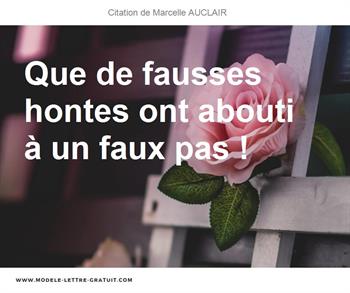 Citations Marcelle AUCLAIR