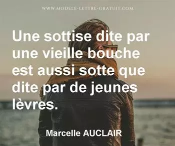 Citation de Marcelle AUCLAIR