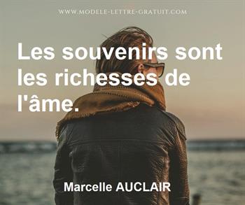 Citation de Marcelle AUCLAIR