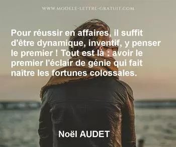 Citation de Noël AUDET