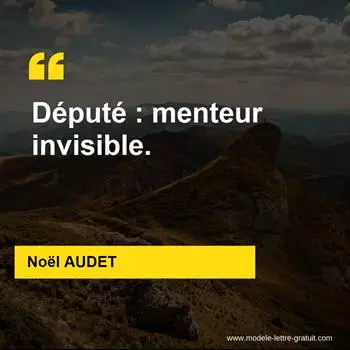 Citation Noël AUDET