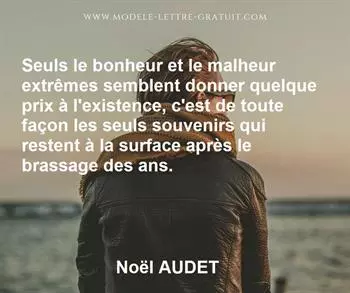 Citation de Noël AUDET