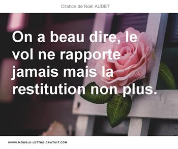 Citations Noël AUDET