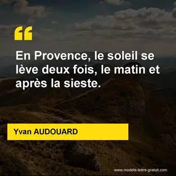 Citation Yvan AUDOUARD