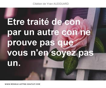 Citations Yvan AUDOUARD