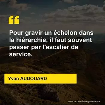 Citation Yvan AUDOUARD