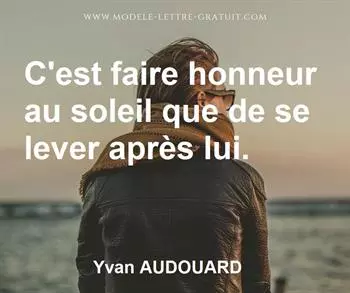Citation de Yvan AUDOUARD