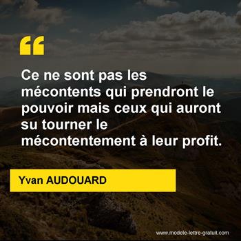 Citation de Yvan AUDOUARD