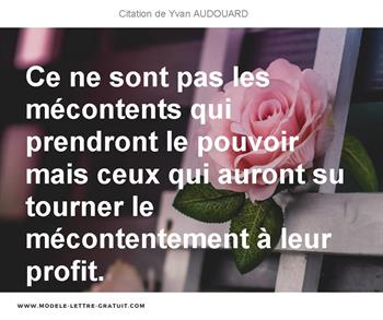 Citations Yvan AUDOUARD