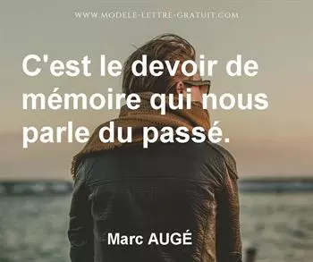 Citation de Marc AUGÉ
