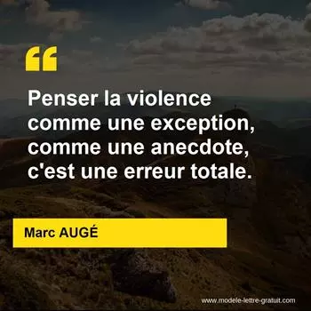 Citation Marc AUGÉ