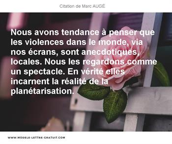 Citations Marc AUGÉ