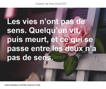 Citations Paul AUSTER