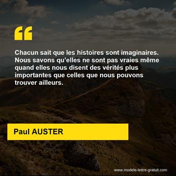 Citation de Paul AUSTER