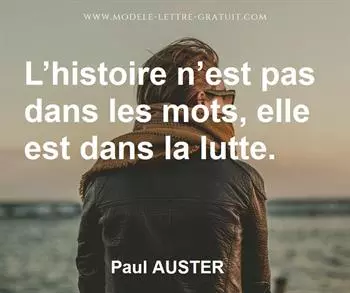 Citation de Paul AUSTER