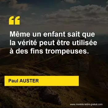 Citation Paul AUSTER