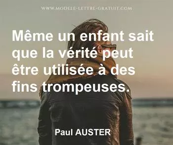 Citation de Paul AUSTER