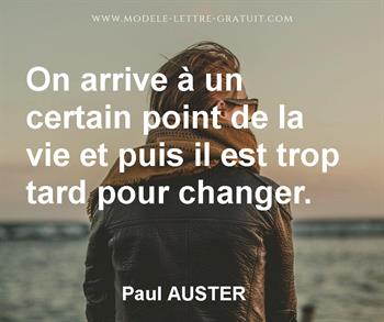 Citation de Paul AUSTER