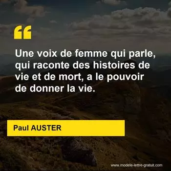 Citation Paul AUSTER