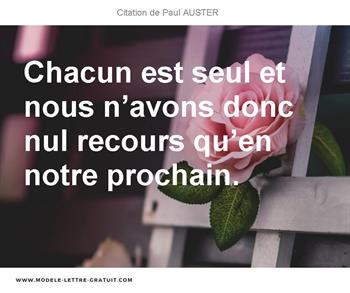 Citations Paul AUSTER