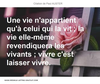 Citations Paul AUSTER