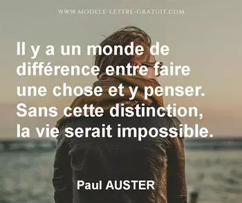Citation de Paul AUSTER