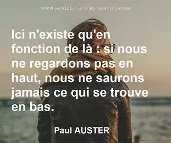 Citation de Paul AUSTER