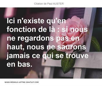 Citations Paul AUSTER