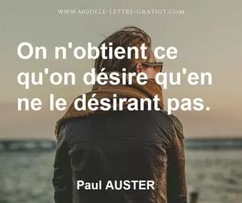 Citation de Paul AUSTER