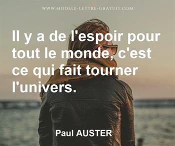 Citation de Paul AUSTER