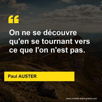 Citation de Paul AUSTER